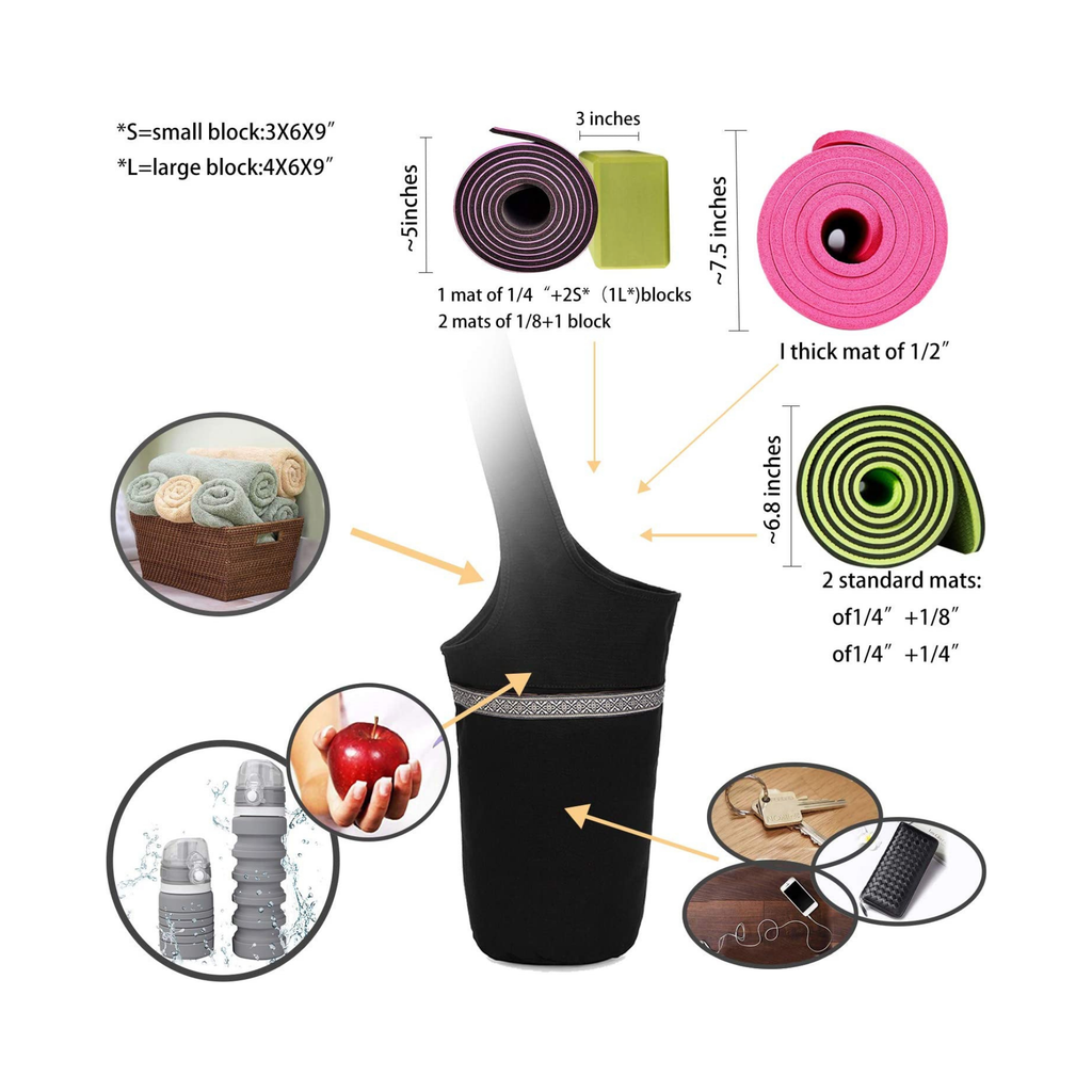 JupiterGear Yoga Mat Carrying Tote Bag