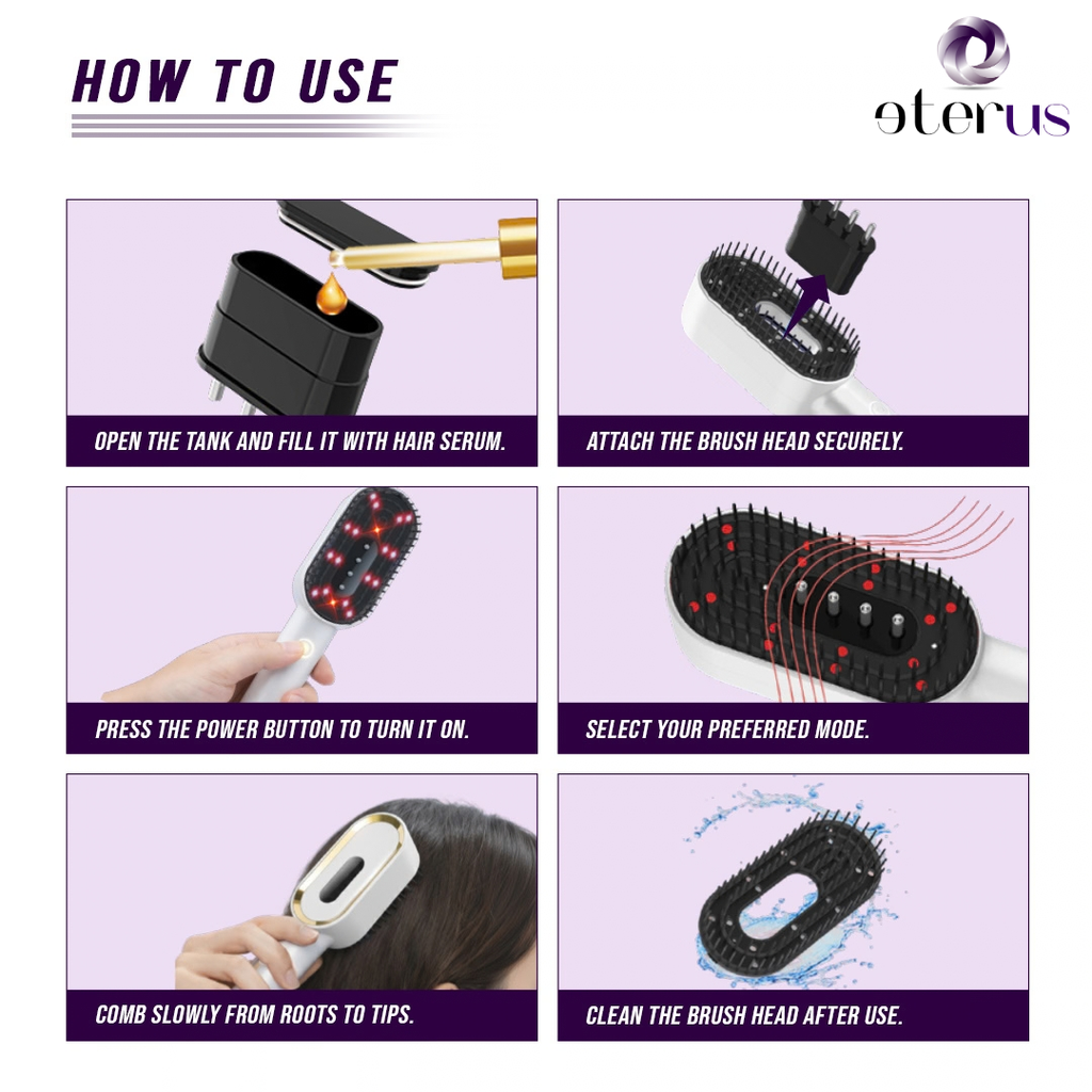 eterus scalp massager cordless hair and scalp care use