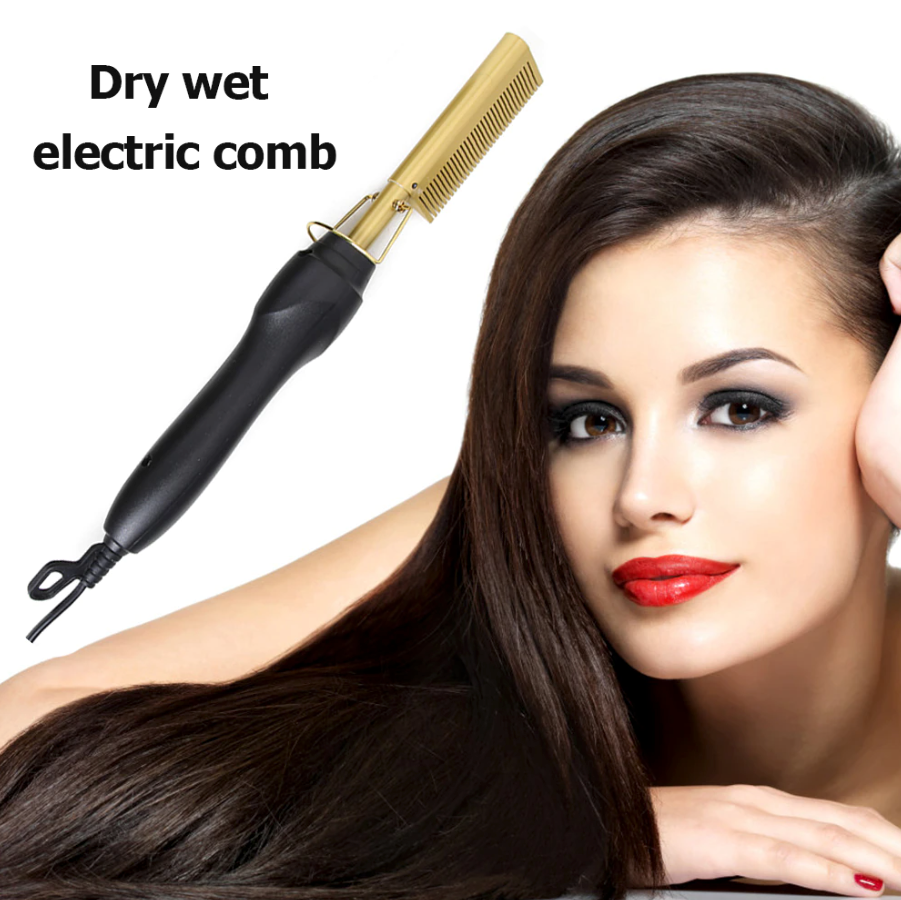 Electric Hot Comb Hair Straightener