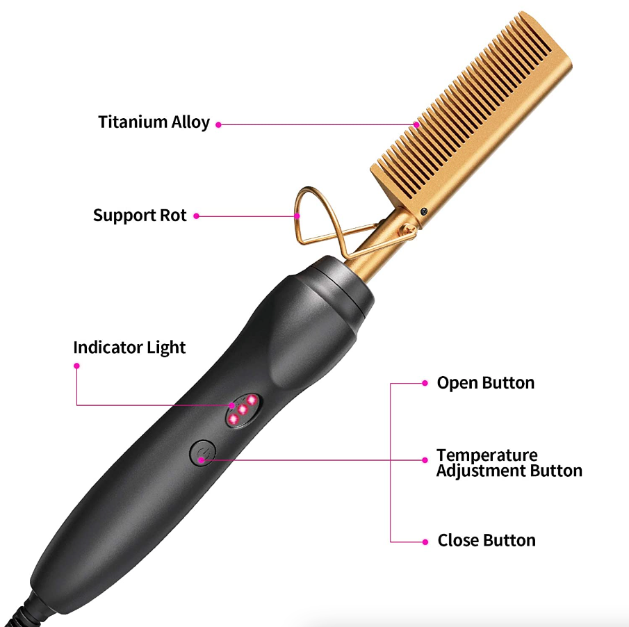 Electric Hot Comb Hair Straightener