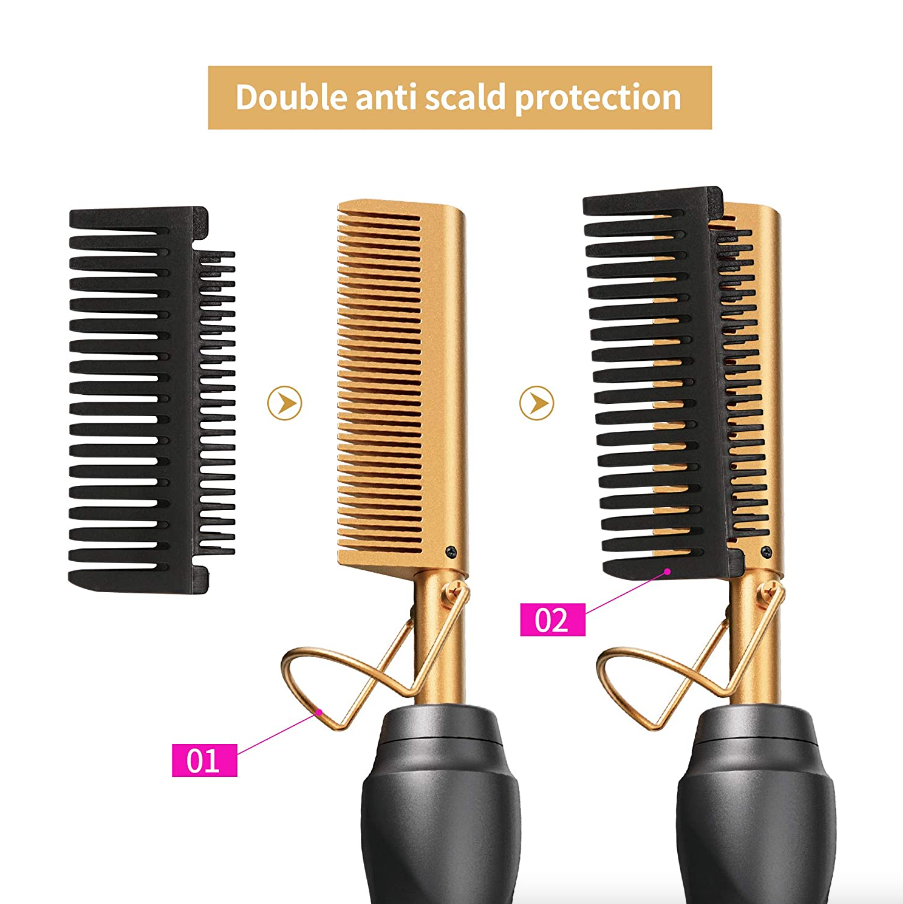 Electric Hot Comb Hair Straightener