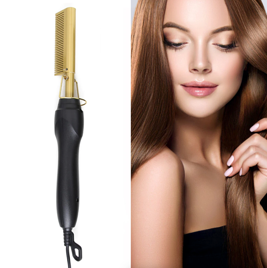 Electric Hot Comb Hair Straightener