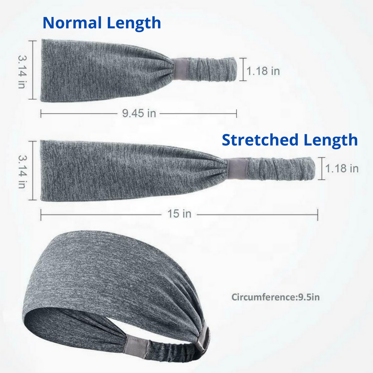 JupiterGear Sport Fitness Sweat-Wicking Headband