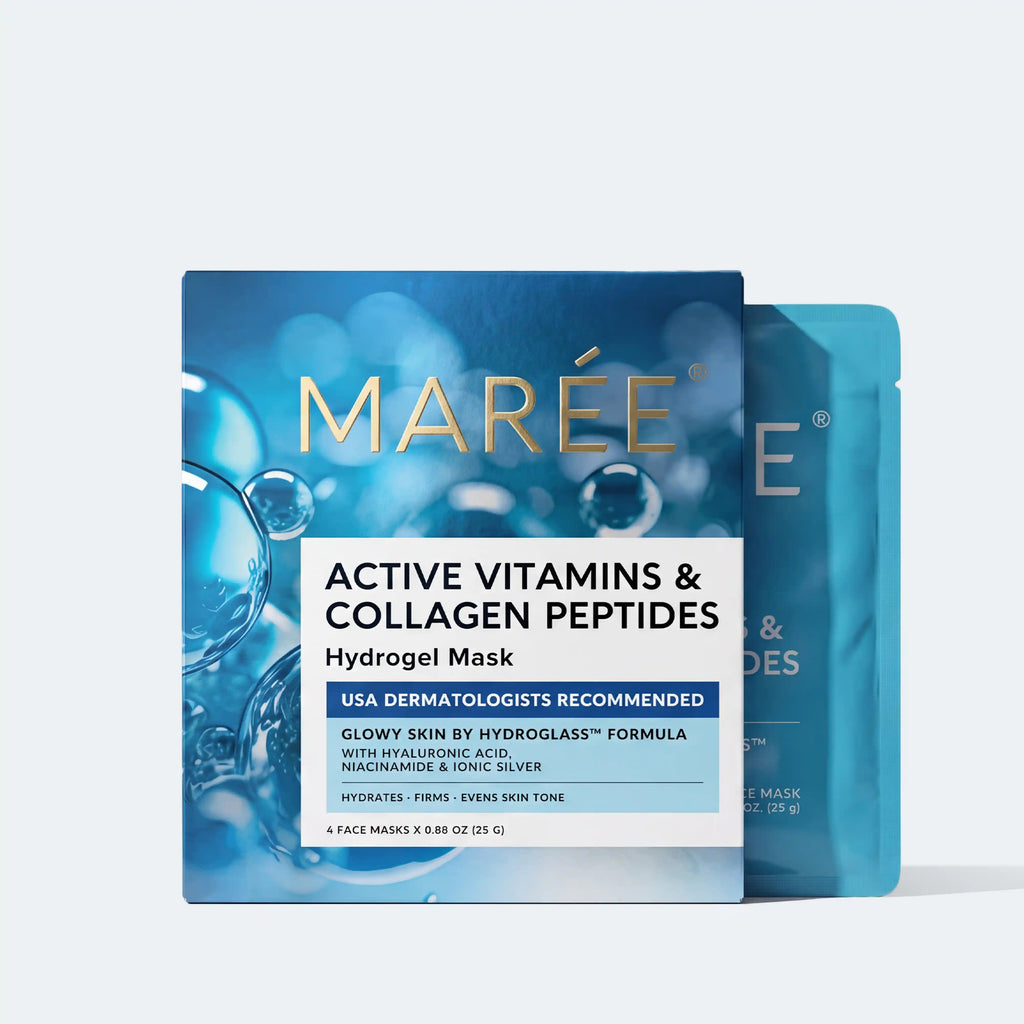 MARÉE Hydrogel Collagen Face Mask in original packaging