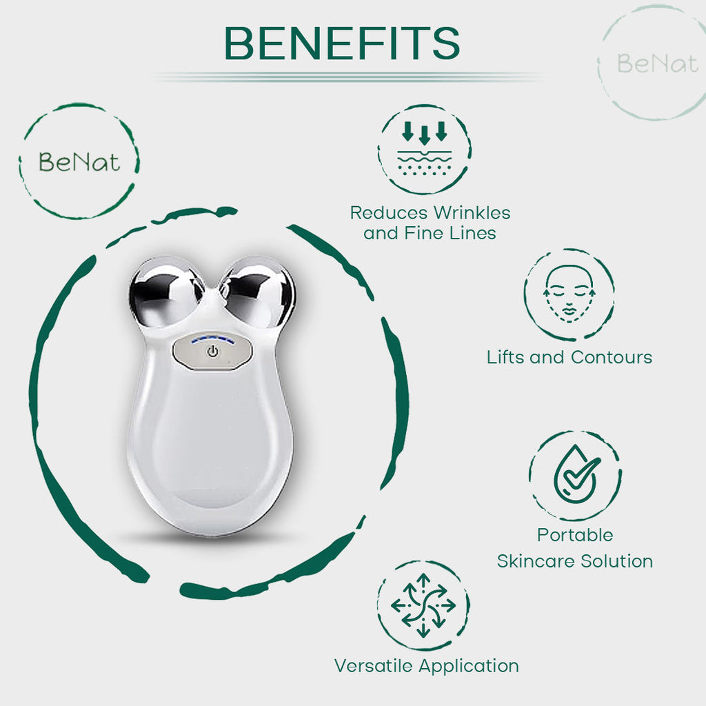 BeNat microcurrent facial toning massager product details
