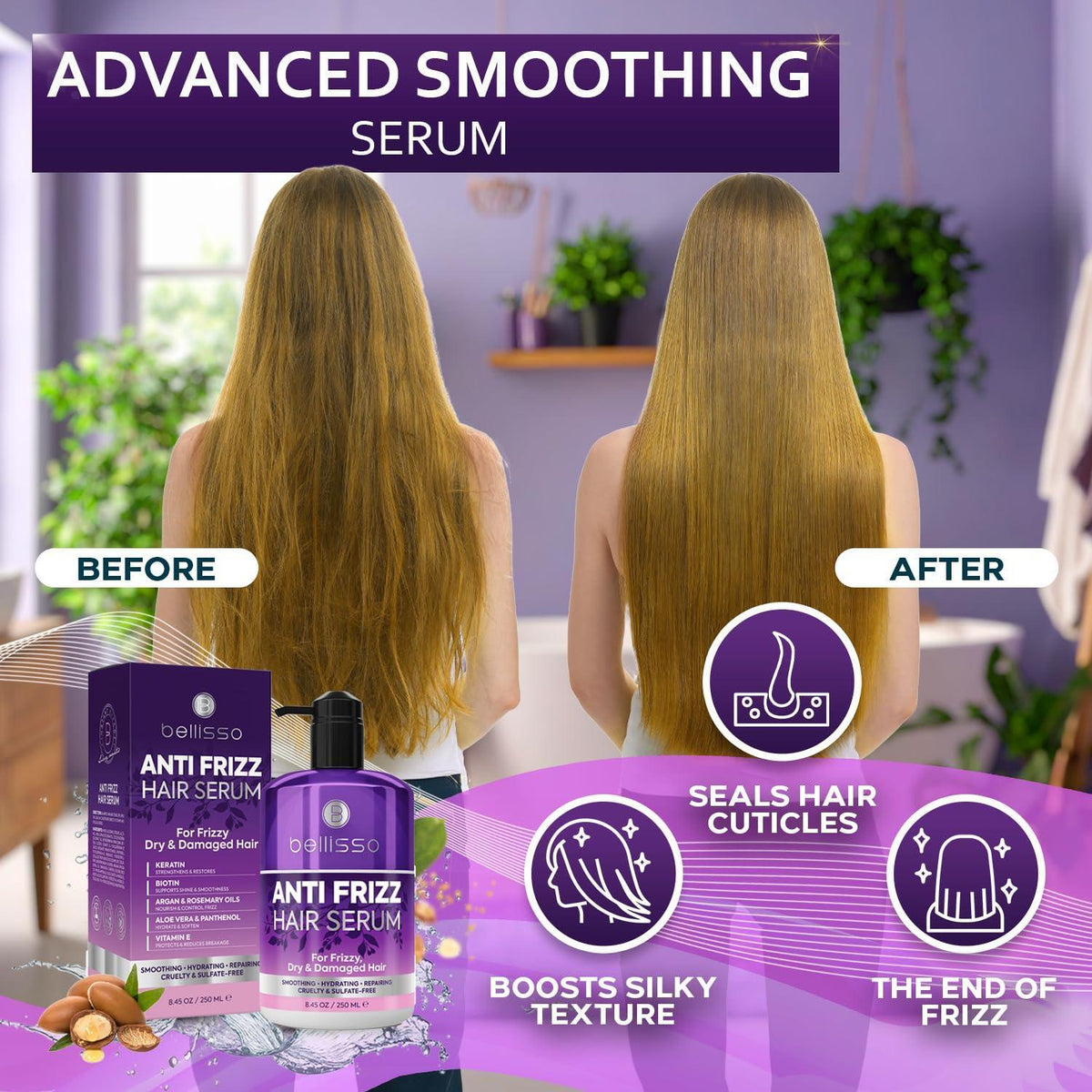 Bellisso Anti-Frizz Hair Serum — 8.45 fl oz product view 2