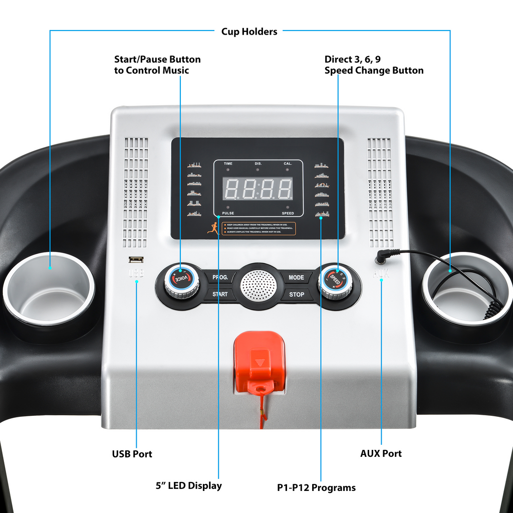 Folding Treadmill with Safety Lock