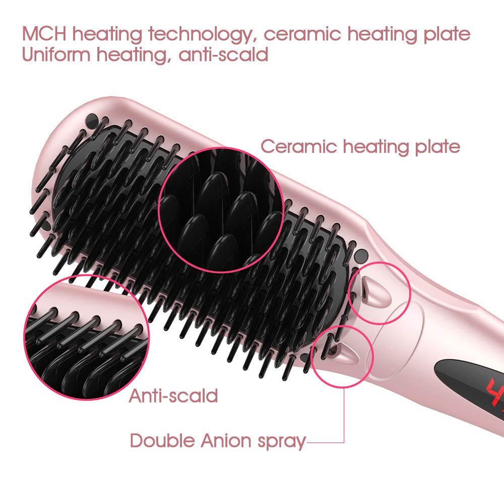Ionic Hair Straightener Brush