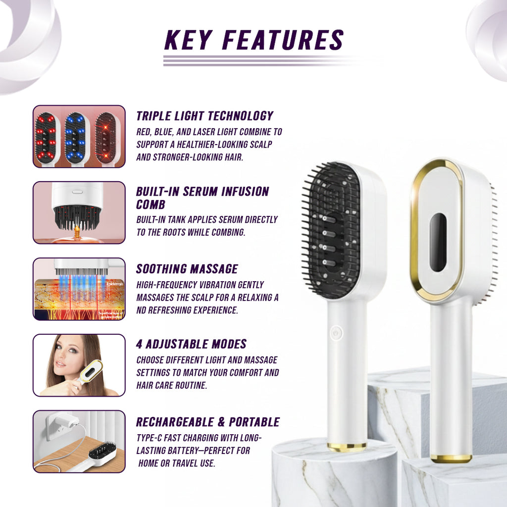 3-in-1 Scalp Massager Brush