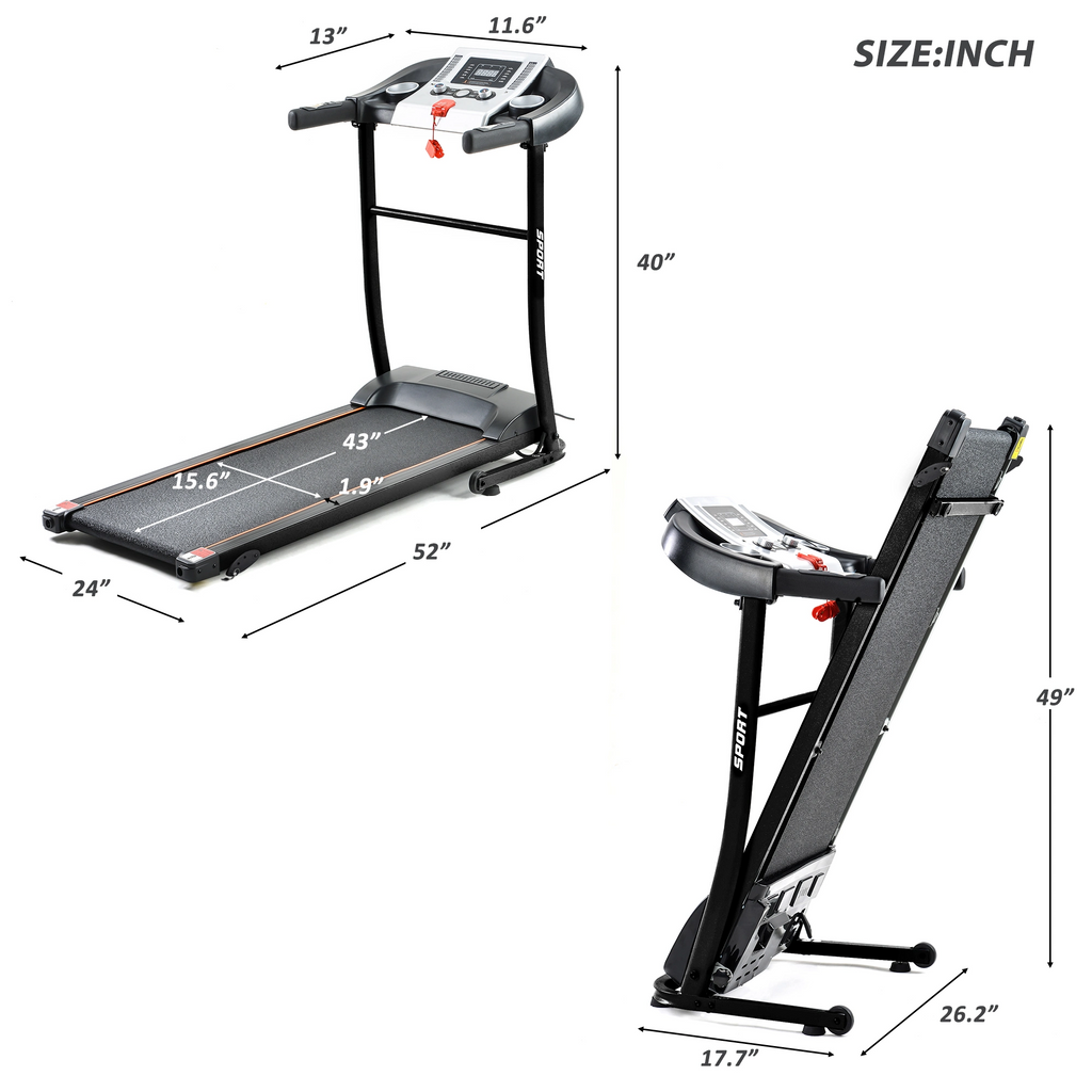 Folding Treadmill with Safety Lock